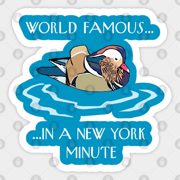 Central Park Mandarin Duck Sticker by sketchpets